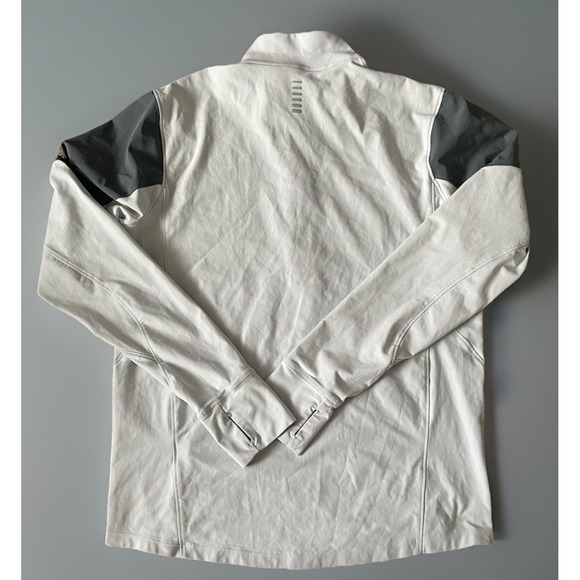 Under Armour Long Sleeve 1/4 Quarter Zip Pullover Logo Run Gray Large JBHS - Picture 2 of 9
